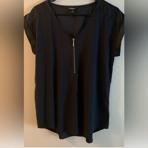 NWT Express cap sleeve blouse - black, Medium